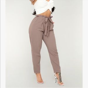 AF Studio high waist tie belt pants sz: XL NWT